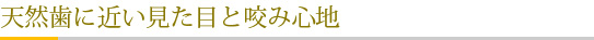 天然歯に近い見た目と咬み心地